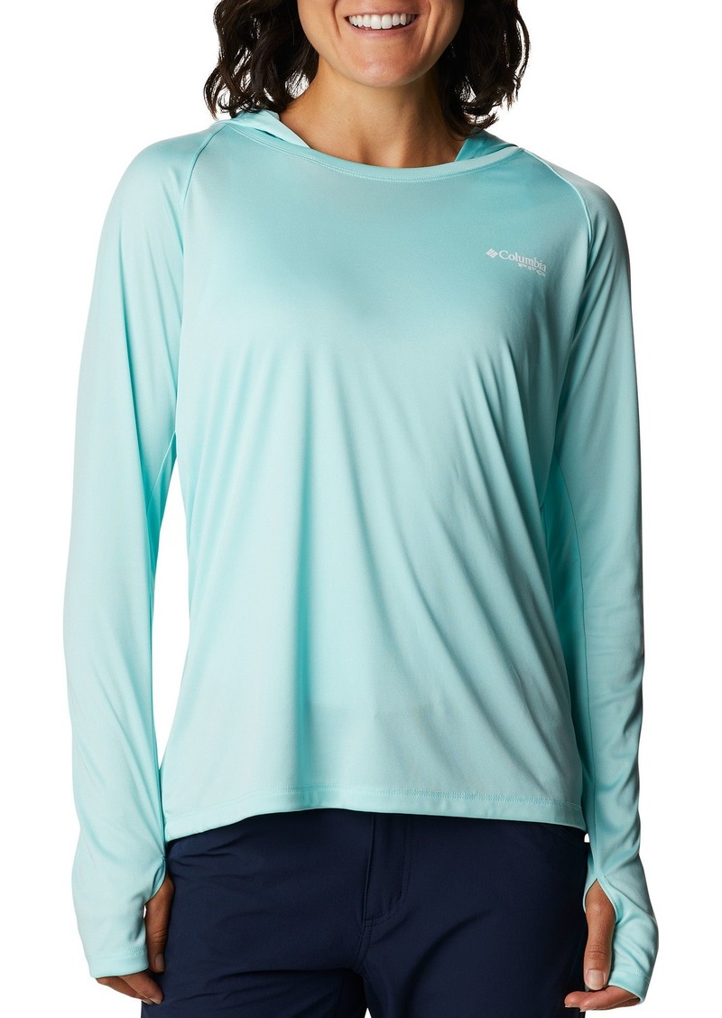 Columbia Women's PFG Tidal Tee Hoodie, XS, Blue