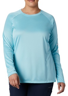 Columbia Women's Plus Size PFG Tidal Tee Long Sleeve Shirt, 1X, Blue