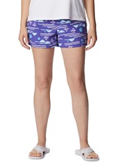 Columbia Women's Sandy River Ii Printed Mid-Rise Shorts - Nocturnal Mini Hibiscus
