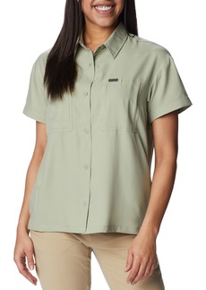 Columbia Women's Silver Ridge Utility Short Sleeve Shirt, Large, Safari