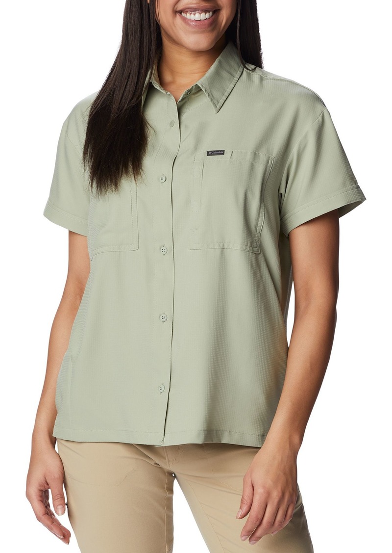 Columbia Women's Silver Ridge Utility Short Sleeve Shirt, Medium, Safari