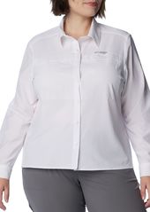 Columbia Women's Summit Valley Woven Long Sleeve Shirt, 3X, White