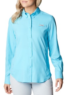 Columbia Women's Tamiami II Long Sleeve Shirt, 1X, Blue