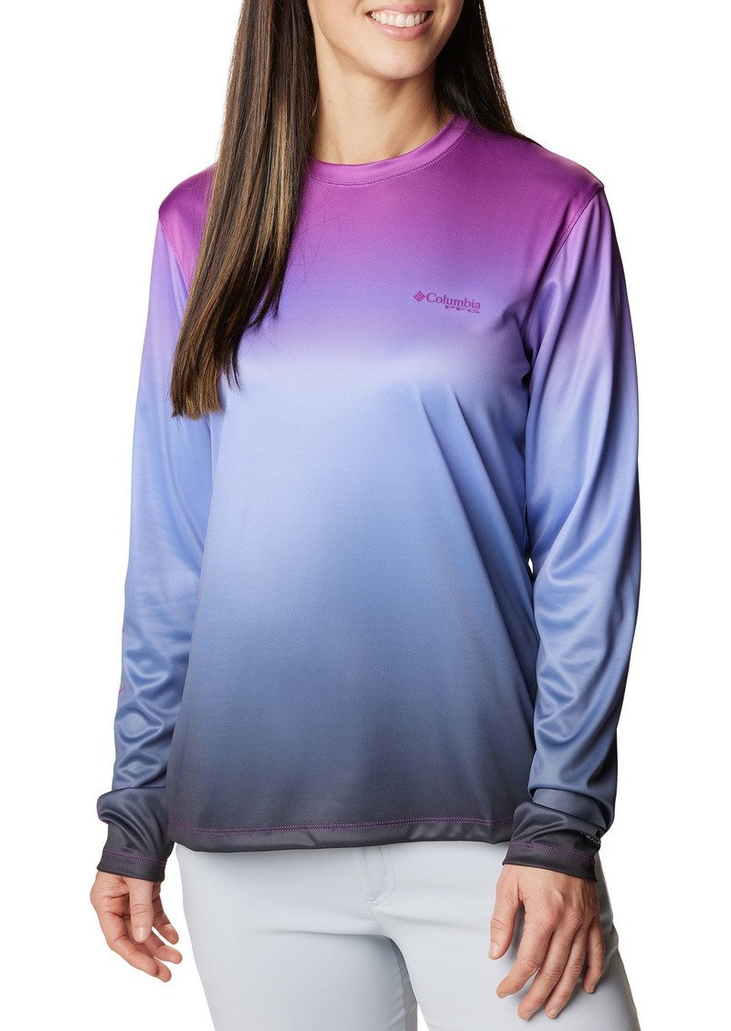 Columbia Women's Tidal PFG Isle Rise Fade Long Sleeve Shirt, XS, Purple