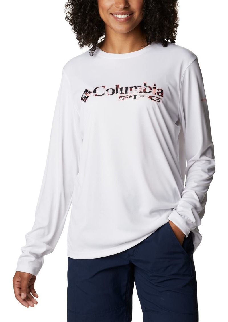 Columbia Women's Tidal Tee PFG Stacked Logo Long Sleeve   Plus