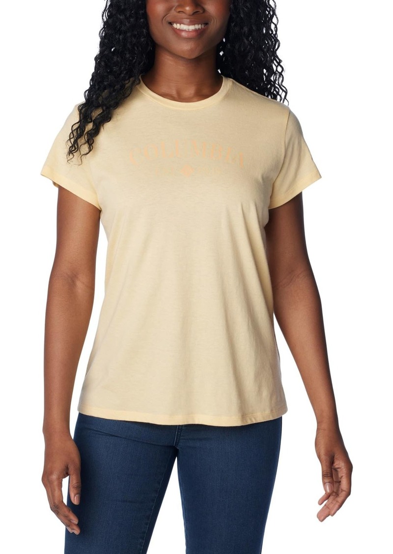 Columbia Women's Trek Short Sleeve Graphic Tee Sunkissed/CSC Tradition