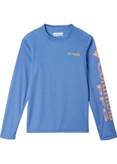 Columbia Youth Terminal Tackle Heather Long Sleeve Shirt, Boys', Small, Blue Heather/Bright Nec L