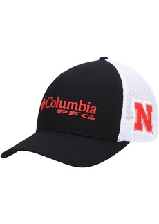 Columbia Men's Black Nebraska Huskers Pfg Logo Snapback Hat - Black
