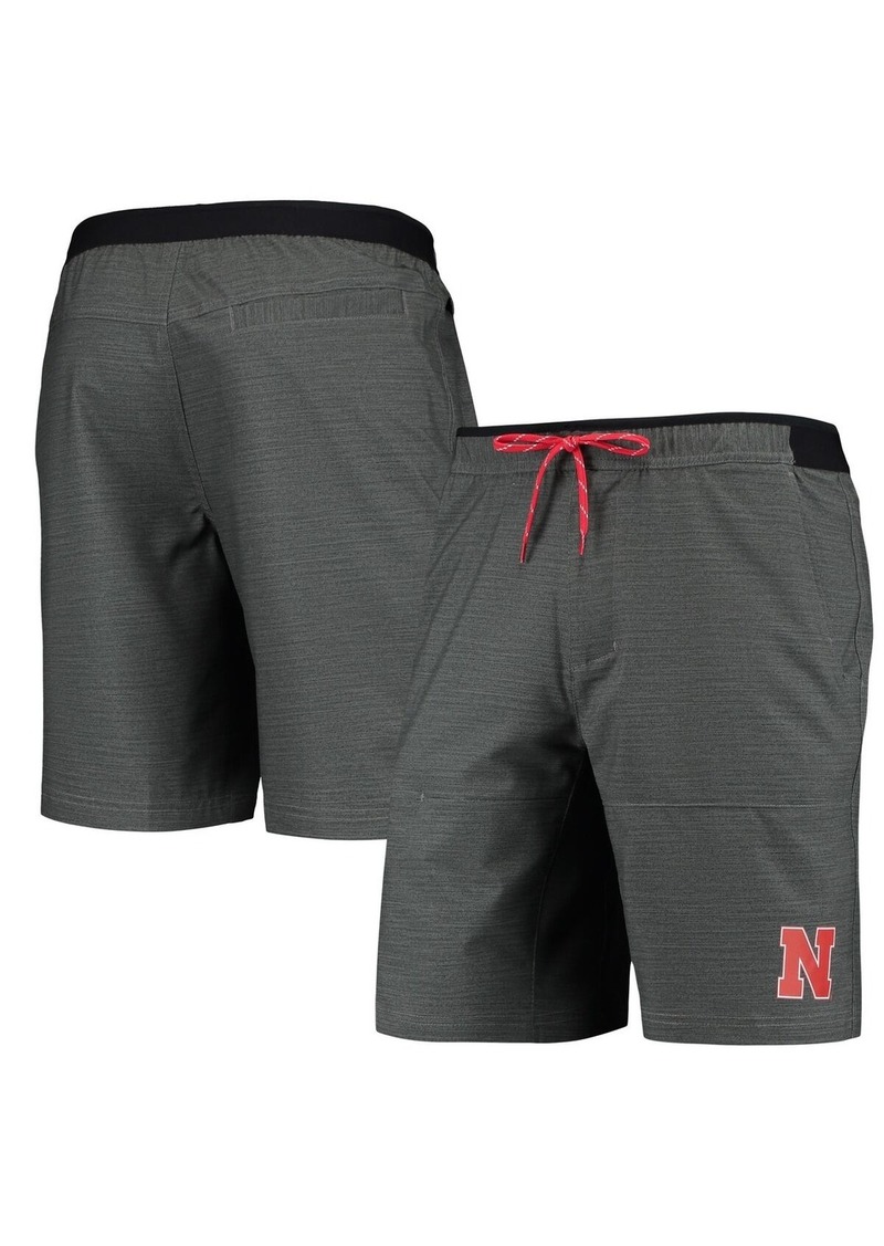 Men's Columbia Gray Nebraska Huskers Twisted Creek Omni-Shield Shorts - Gray