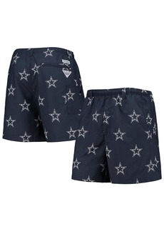 Men's Columbia Navy Dallas Cowboys Backcast Ii Omni-Shade Swim Shorts - Navy