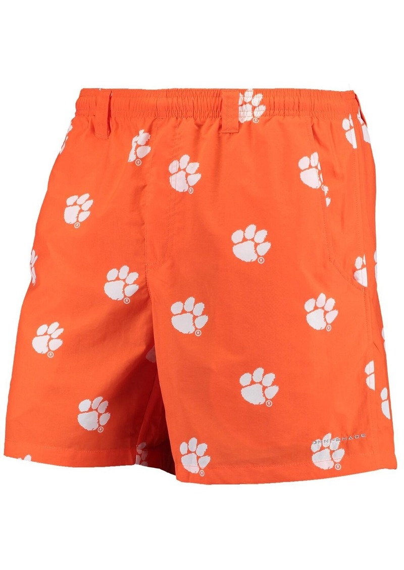 "Men's Columbia Orange Clemson Tigers Pfg Backcast Ii 6"" Omni-Shade Hybrid Shorts - Orange"