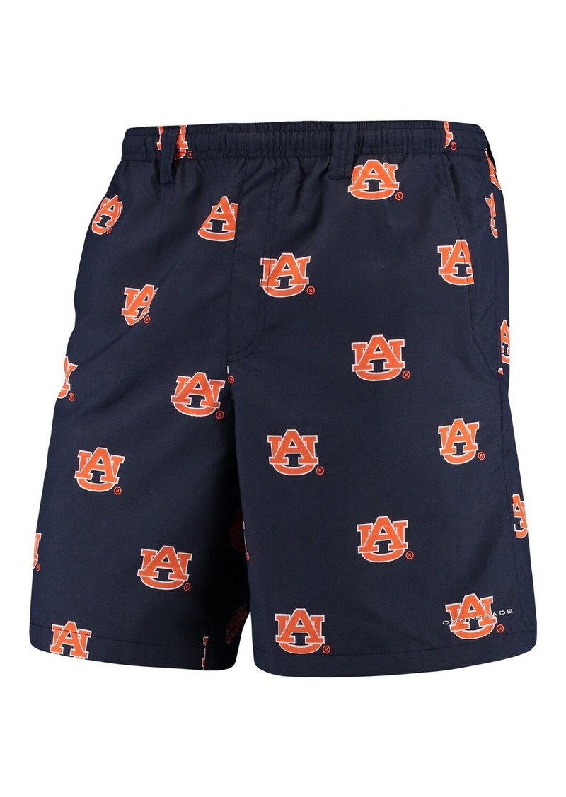 "Men's Columbia Pfg Navy Auburn Tigers Backcast Ii 8"" Omni-Shade Hybrid Shorts - Navy"