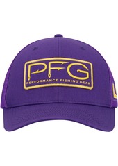 Men's Columbia Purple Lsu Tigers Pfg Hooks Flex Hat - Purple