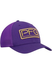 Men's Columbia Purple Lsu Tigers Pfg Hooks Flex Hat - Purple