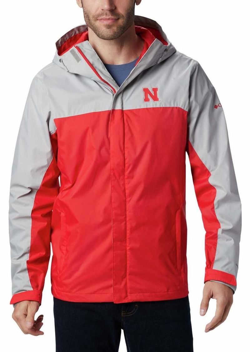 NCAA Nebraska Cornhuskers Men's Men's Glennaker Storm Jacket  NEB - Columbia Grey/Bright Red