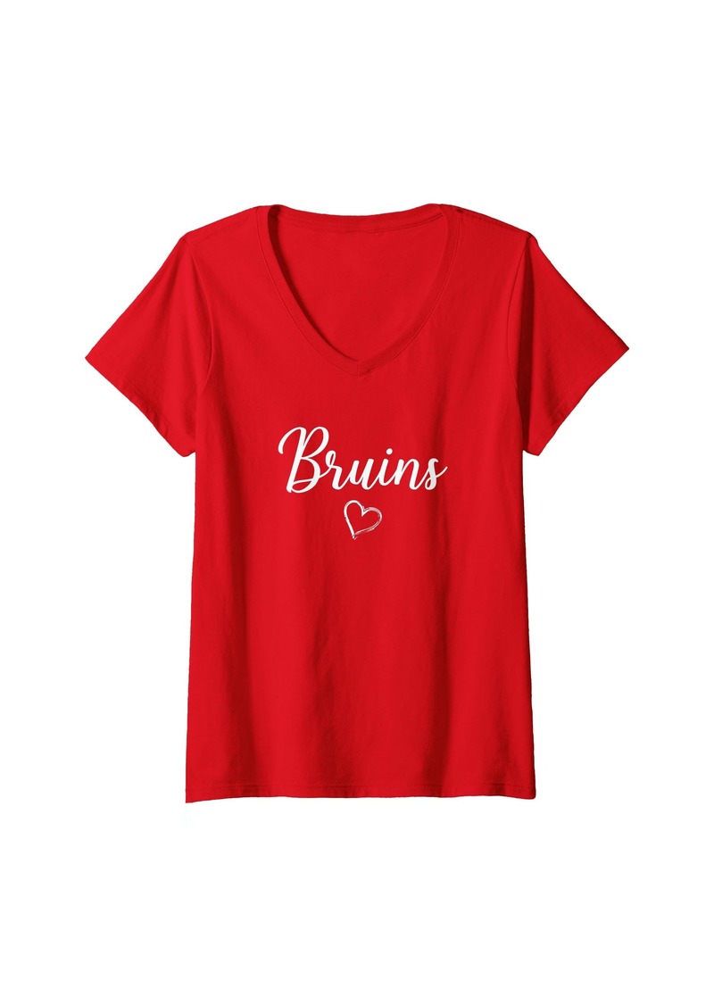 Womens Columbia Bruins Above  Heart V-Neck T-Shirt