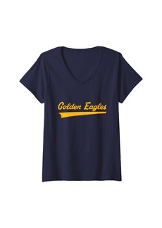 Womens Smith Golden Eagles Vintage Swoosh V-Neck T-Shirt