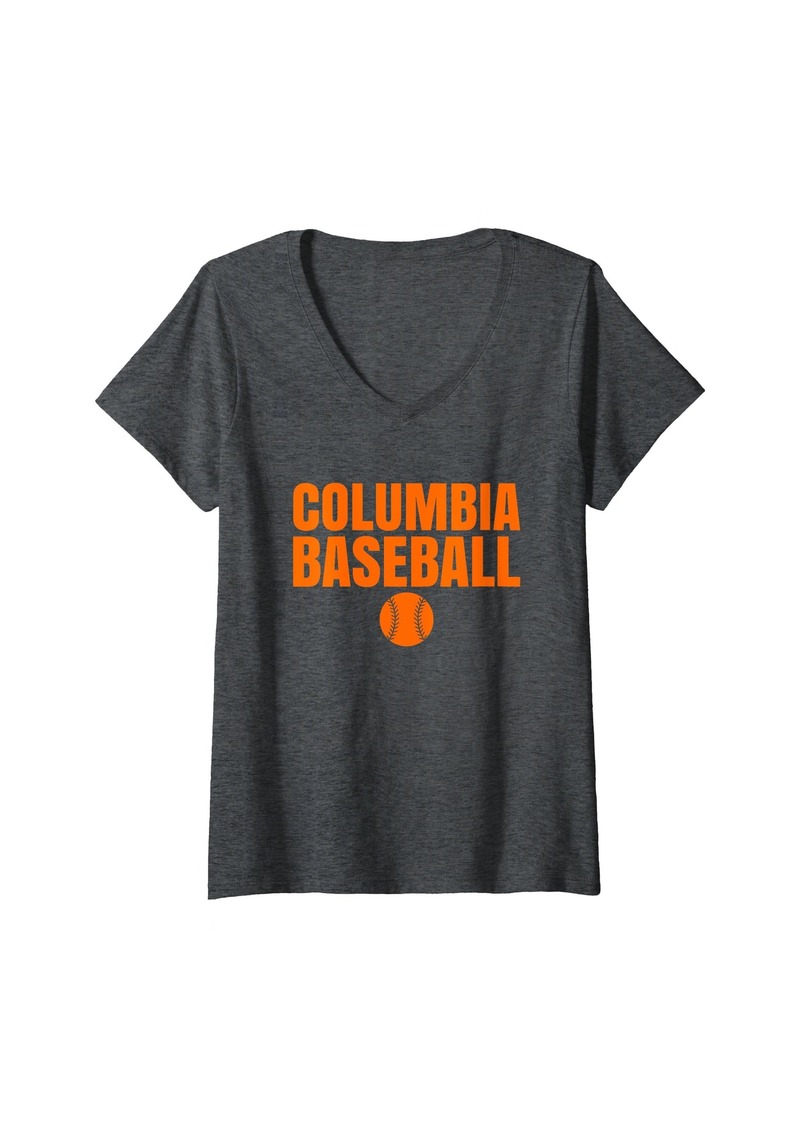 Womens Columbia High School Baseball V-Neck T-Shirt