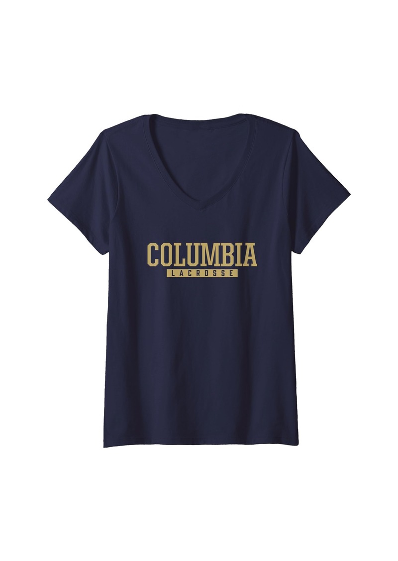 Womens Columbia High School Lacrosse V-Neck T-Shirt