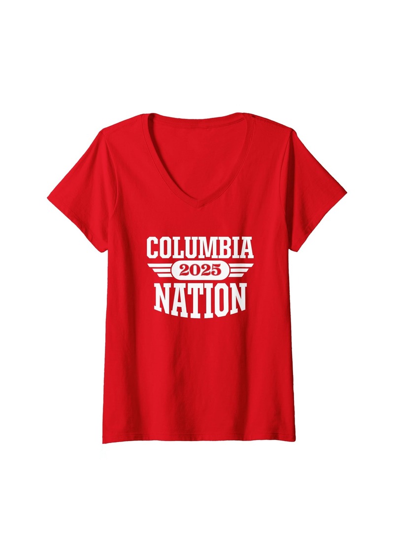 Womens Columbia High School Nation 2025 HS V-Neck T-Shirt