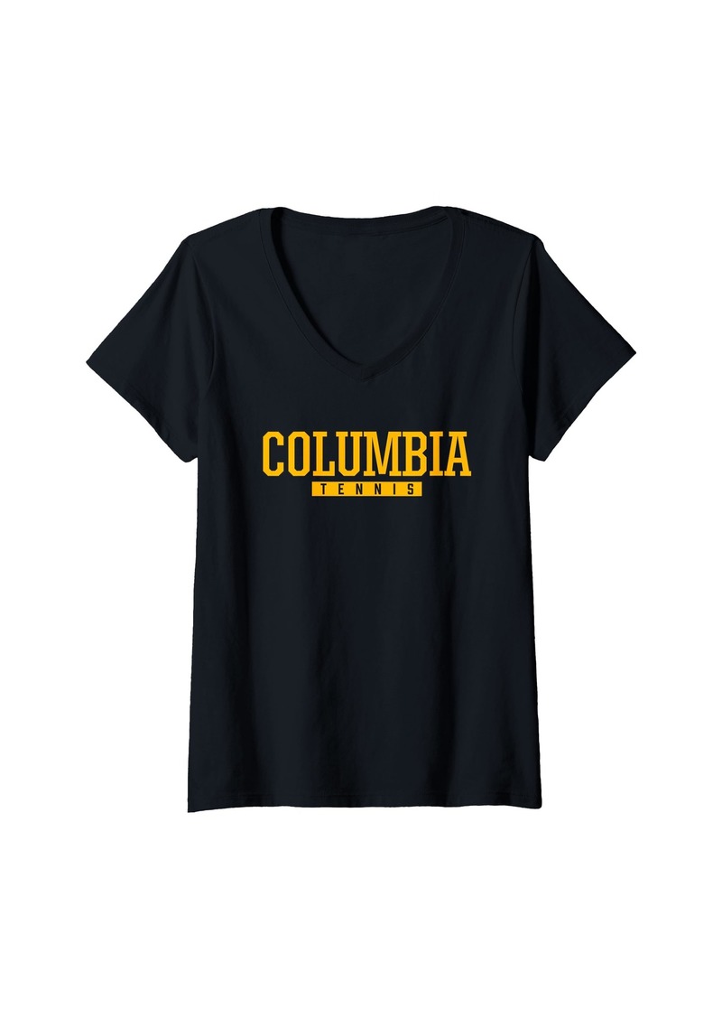 Womens Columbia High School Tennis V-Neck T-Shirt