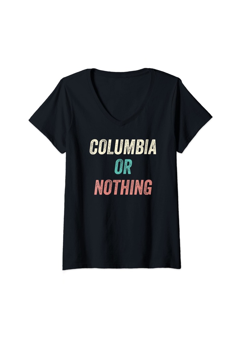Womens Columbia or Nothing Columbia V-Neck T-Shirt