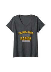 Womens Columbia River Rapids Vancouver Washington 2025 V-Neck T-Shirt