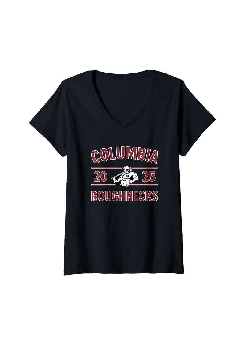 Womens Columbia Roughnecks Logo 2025 HS V-Neck T-Shirt