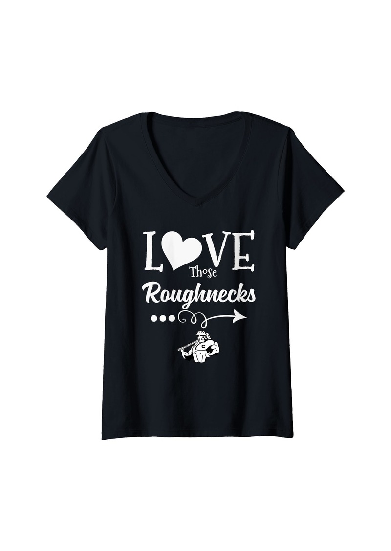 Womens Columbia Roughnecks Logo Love Those HS V-Neck T-Shirt