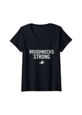 Womens Columbia Roughnecks Logo Strong HS V-Neck T-Shirt