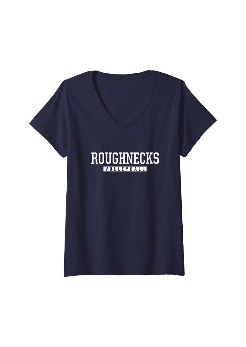 Womens Columbia Roughnecks Volleyball HS V-Neck T-Shirt