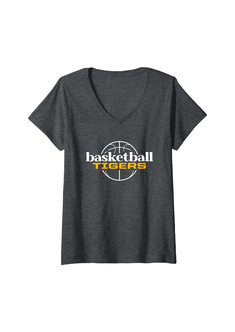 Womens Columbia Tigers Basketball V-Neck T-Shirt