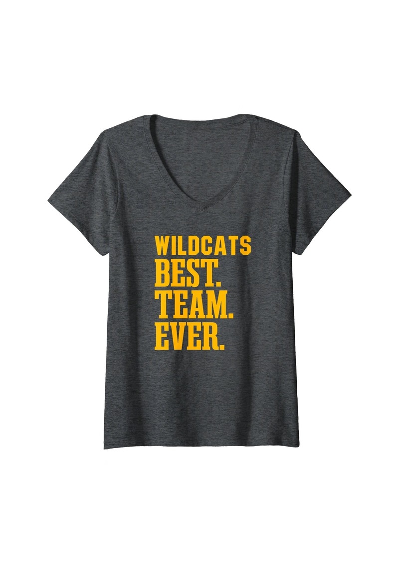 Womens Columbia Wildcats Best Ever HS V-Neck T-Shirt