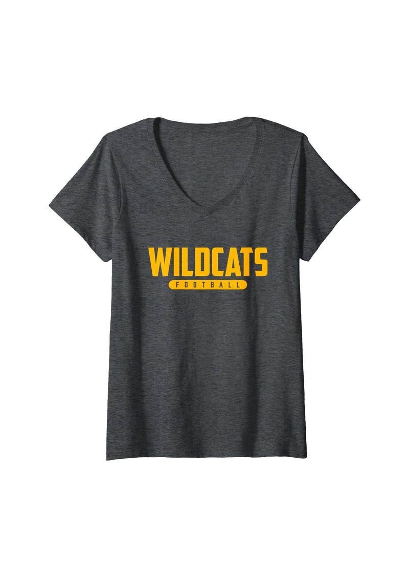 Womens Joseph City Wildcats Football V-Neck T-Shirt