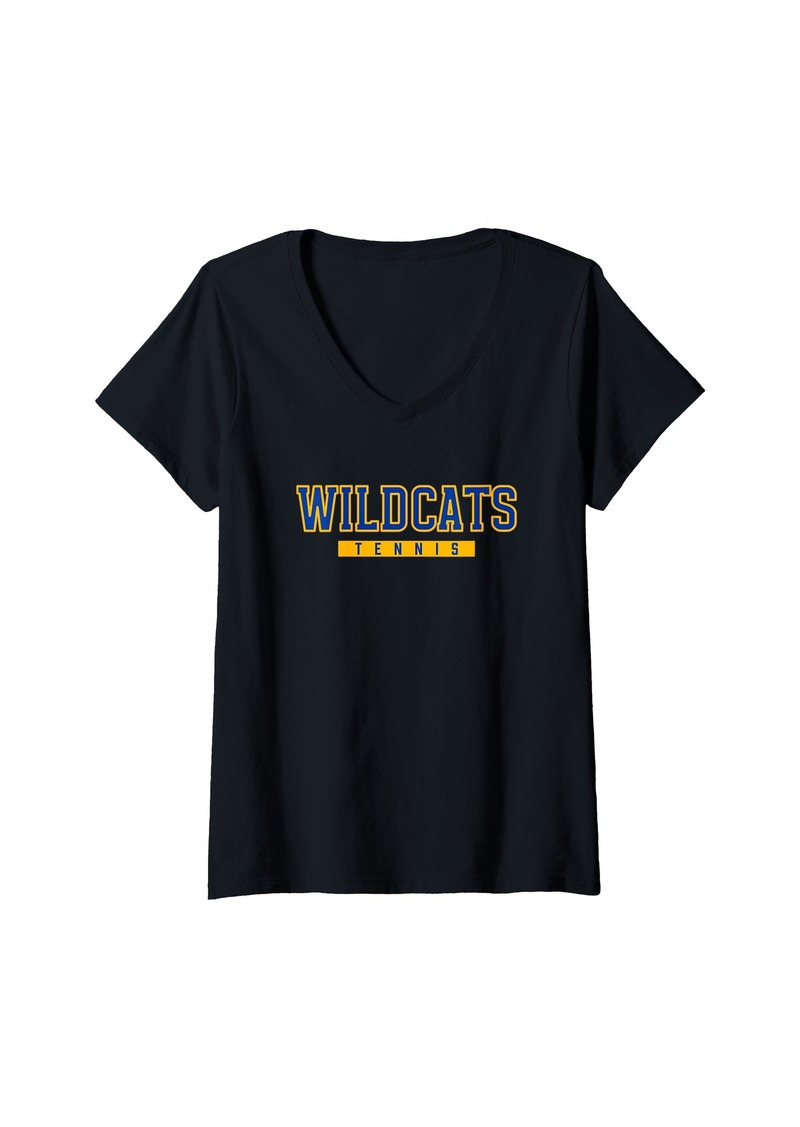 Womens Columbia Wildcats Tennis V-Neck T-Shirt