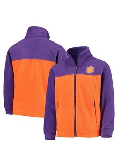 Youth Columbia Purple/Orange Clemson Tigers Flanker II Fleece Full-Zip Jacket at Nordstrom
