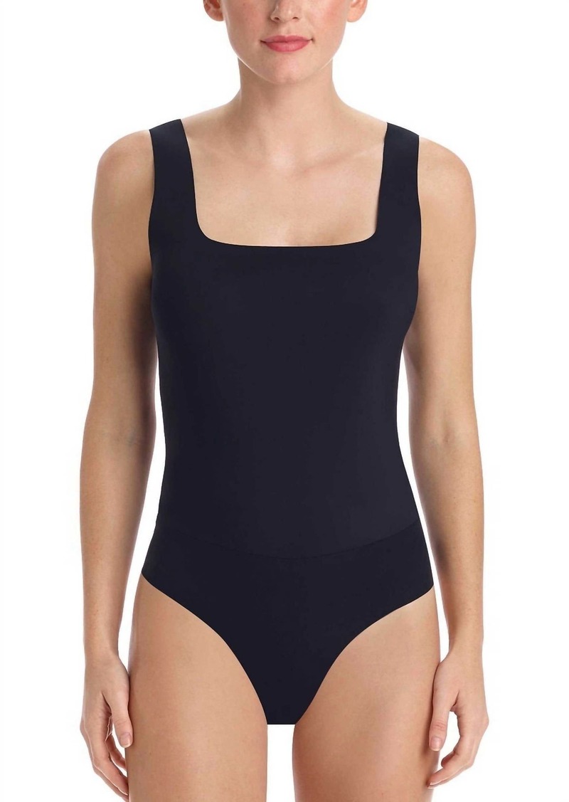 Commando Bonded Square Neck Bodysuit In Black