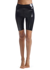 Commando Patent Faux Leather Bike Shorts in Black at Nordstrom
