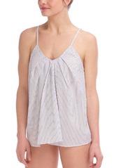 Commando Cotton Voile Cami In Black/white Stripe