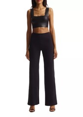 Commando Cropped Faux Leather Top