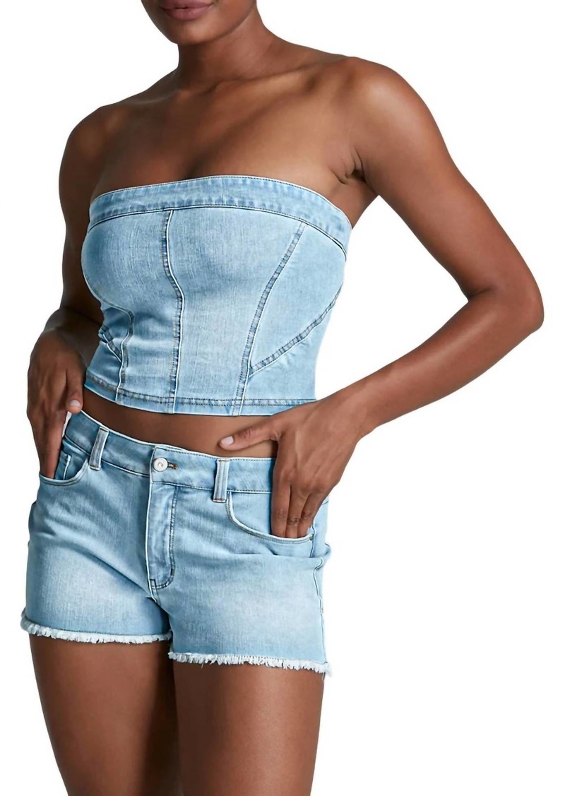 Commando Do It All Denim Tube Top In Washed Indigo