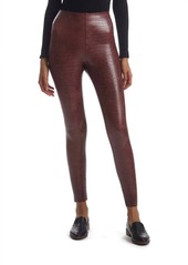 Commando Faux Leather Animal Legging In Brown Croc