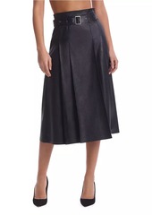 Commando Faux Leather Belted Midi-Skirt