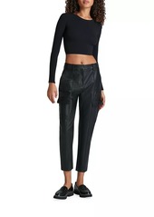 Commando Faux-Leather Crop Cargo Pants