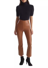 Commando Faux Leather Crop Flare Pant