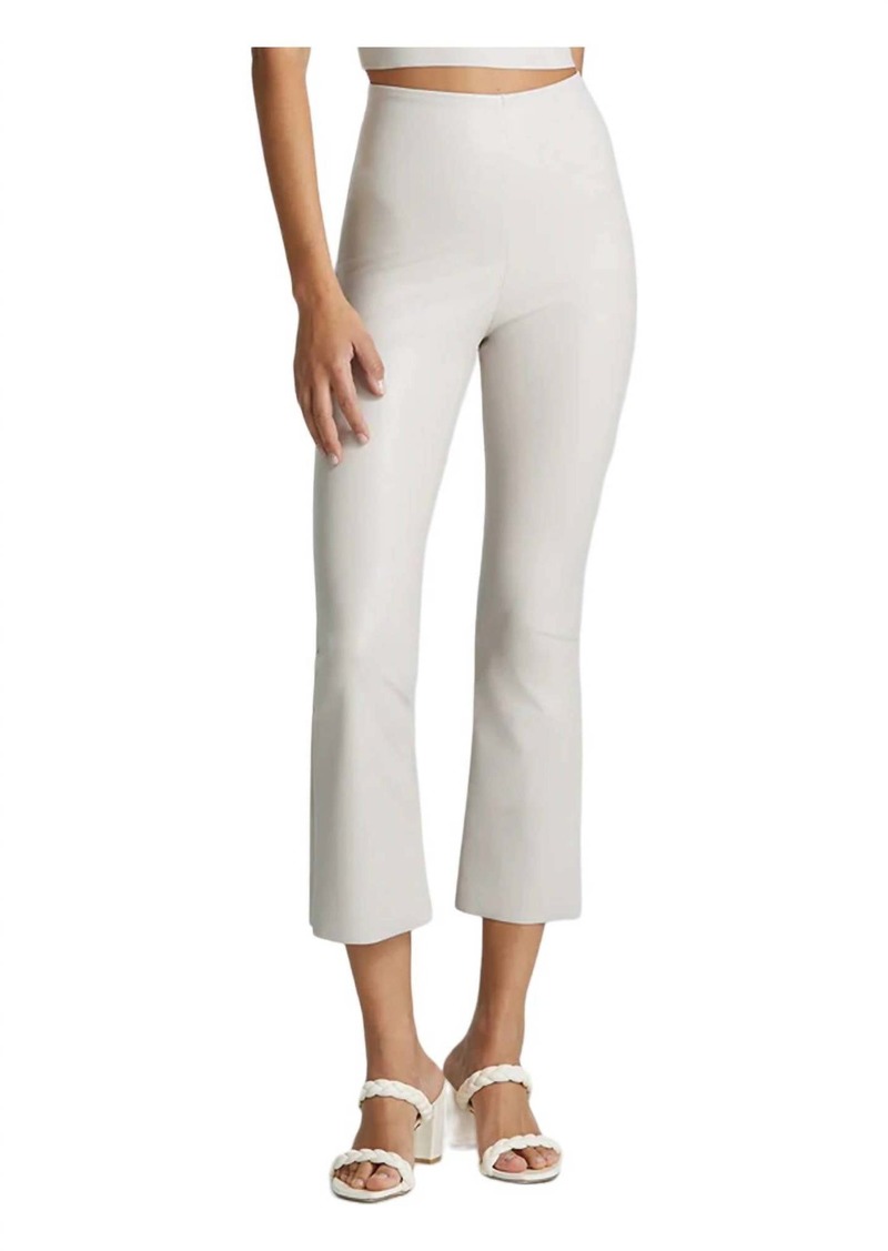 Commando Faux Leather Crop Flare Pants In Porcelain