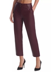 Commando Faux Leather Crop Straight Trousers
