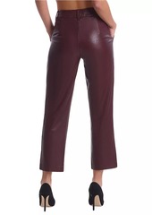 Commando Faux Leather Crop Straight Trousers