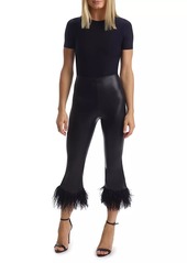 Commando Faux Leather Feather Flare Leggings