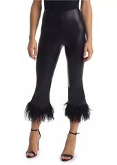 Commando Faux Leather Feather Flare Leggings